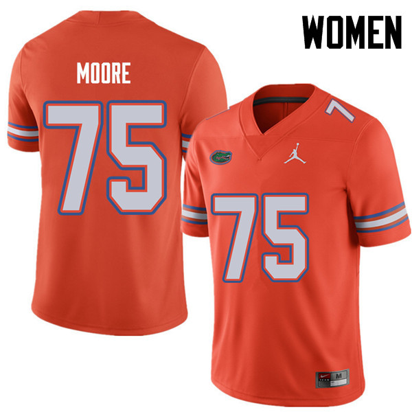 Jordan Brand Women #75 T.J. Moore Florida Gators College Football Jerseys Sale-Orange